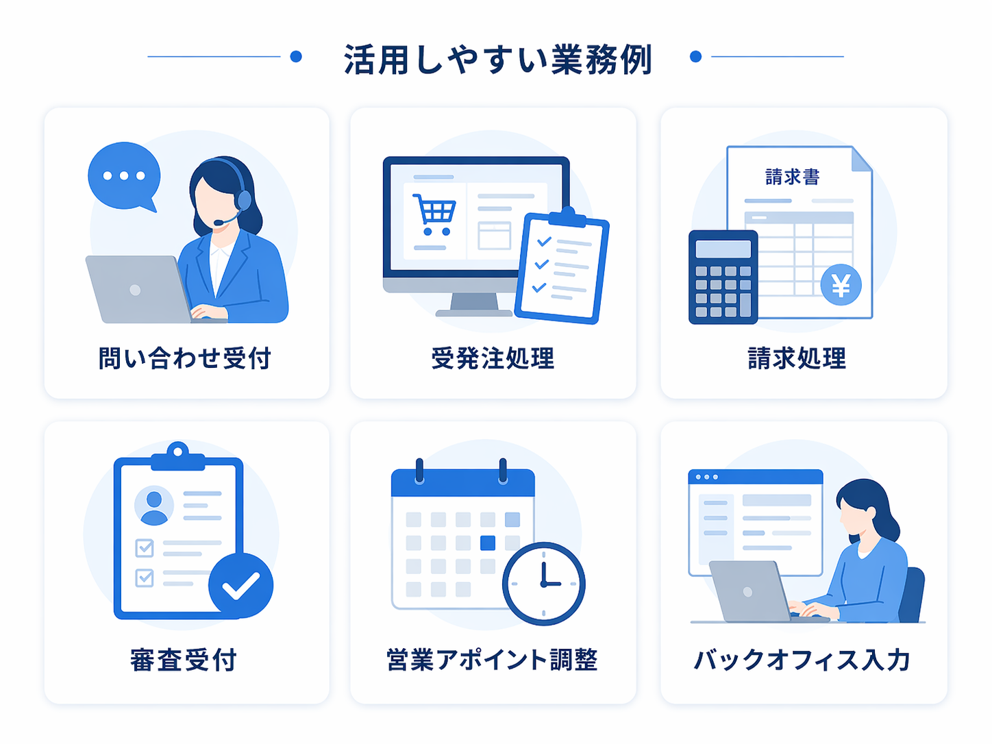 活用しやすい業務例の一覧